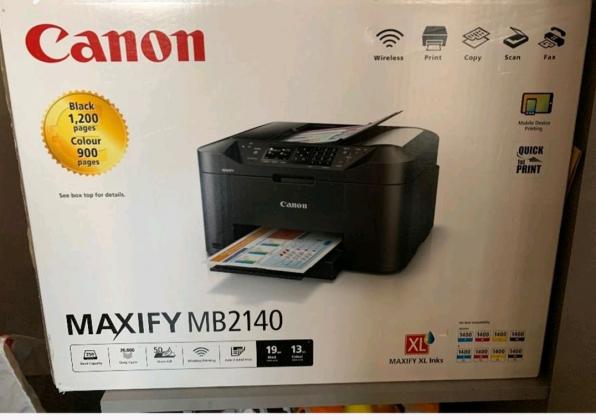 Canon Impressora A4 MAXIFY MB2140 Colour MFP (Print, Copy, Scan & Fax) ADF Wireless Seladas Entregas e Garantias