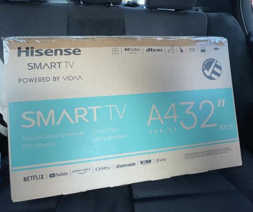 Tv HISENSE 32” Smart A4G  na caixa selado