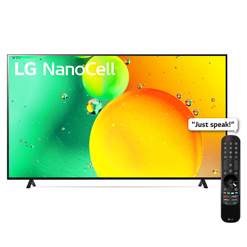 LG 65 Inch TV NANO77 Series Cinema Screen Design