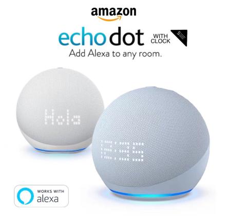 Amazon Echo Dot 5Th Generation with clock