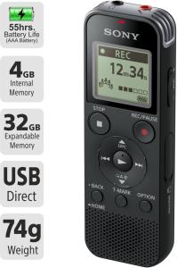 Gravador de voz digital Sony ICD-Px470