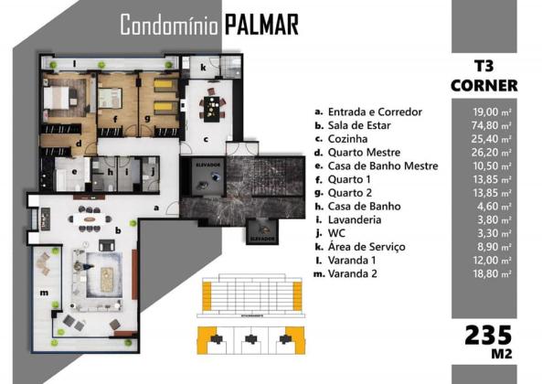 Apartamento T3 no Palmar