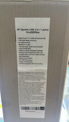 Hp Spectre x360 2-in-1 laptop 14-ef2025na TouchScreen, core i7-1355U (13th geração) 1TB SSD 16GBRAM 13.5” WUXGA + IPS LED Win 11