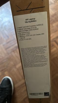 Hp 15s-fq3008ni intel celeron N4500 15.6” 256gb SSD  4gb ram Win11 Home ( selado )
