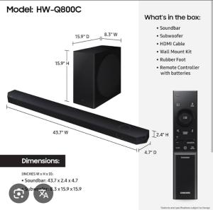 SAMSUNG SOUNDBAR Q800C 5.1.2 2023 SELADO