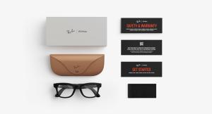 Oculos Ray-Ban Meta Wayfarer Gen 1 shiny black Clear S53